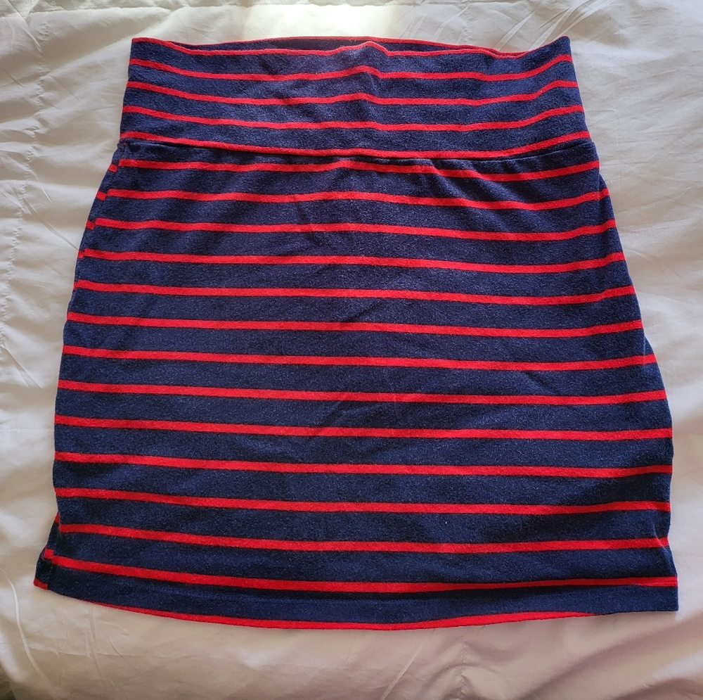 Blue and red skirt